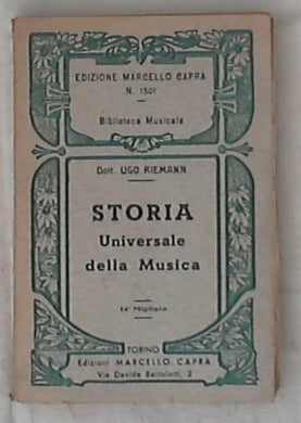 Storia universale della musica / Ugo Riemann