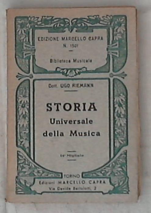 Storia universale della musica / Ugo Riemann