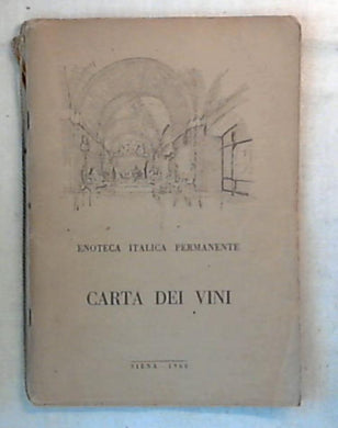 Carta dei vini / Enoteca italica permanente 1960