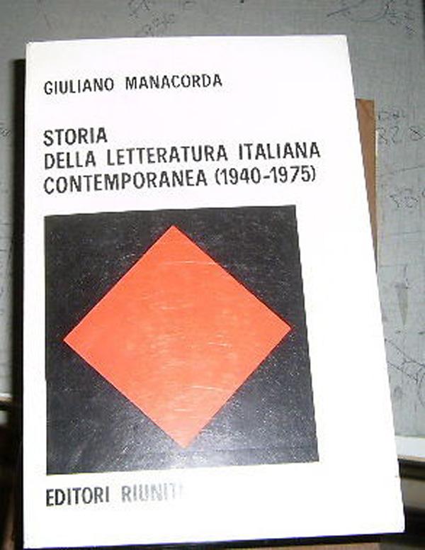 Storia della letteratura italiana contemporanea (194...