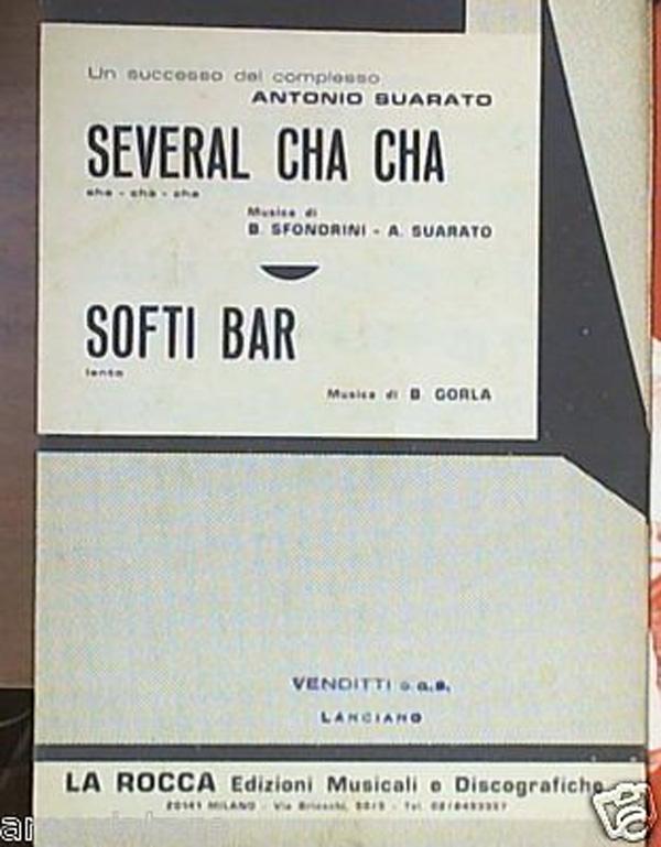 spartito several cha cha softy bar orchestrina