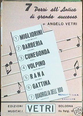 spartito sette pezzi all'antica di grande successo di angelo vetri