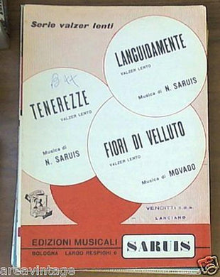 spartito serie valzer lenti tenerezze languidamente fiori di velluto orchestrina