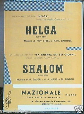 spartito helga shalom  orchestrine slow beat slow rock