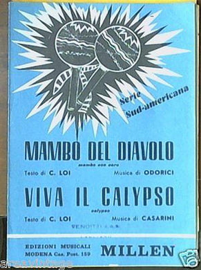 spartito  mambo del diavolo viva il calipso violino e fisarmonica