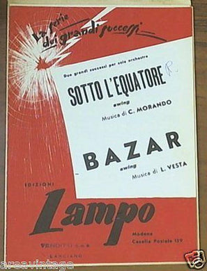 spartito 1957 sotto l'equatore bazar musica morando-vesta swing per orchestrina