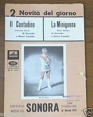 spartito 1968 il contadino - la minigonna  fisarmonica di secondo e raoul casade