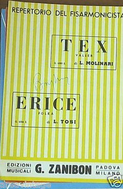 spartito repertorio del fisarmonicista tex (valzer)-erice (polka)