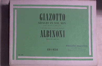 Spartito - Adagio in sol min. per archi e organo  di Albinoni :  per organo solo