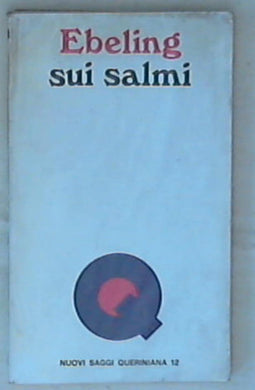 Sui Salmi : meditazioni / Gerhard Ebeling