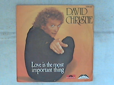 45 giri - 7' - David Christie - Love Is The Most Important Thing / Don't Stop Me (I Like It)