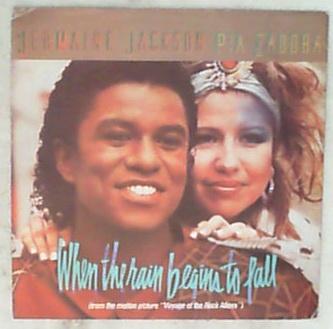 45 giri - 7' - Jermaine Jackson / Pia Zadora - When The Rain Begins To Fall