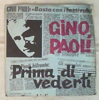 45 giri - 7'' -  Gino Paoli - Prima Di Vederti