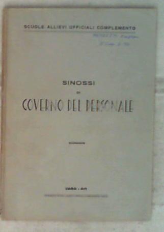 Sinossi di governo del personale 1955-1956