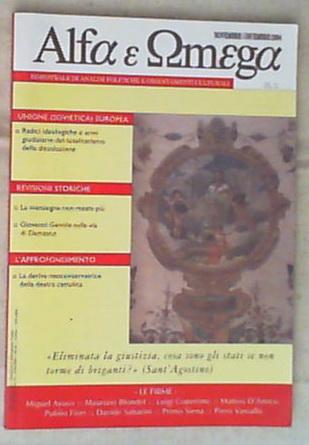 Alga e Omega n.1 Bimestrale analisi politiche 2004