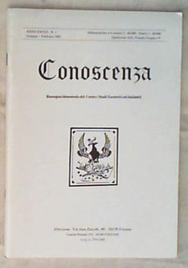 Conoscenza N.1 1992  Rassegna Bimestrale Centro Studi Esoterici