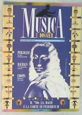 Musica e Dossier  Anno 2 1987 N.3  Pergolesi chopin Bauthaus