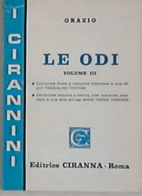 Le odi. Libro 3º
di Q. Flacco Orazio