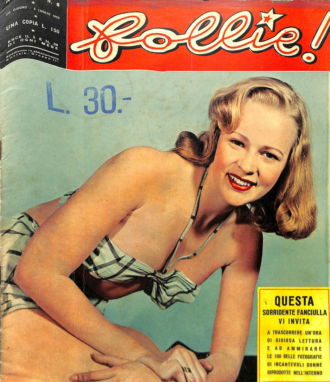Riviste -  Follie N°8 1955 Kim Novak Lollobrigida Winnie Garrett Roberta Browne