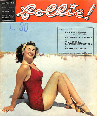 Riviste -  Follie N°9 1955 Daquino Jill Adams Wimbledon Isa Barzizza Yuna Dunhill Windham