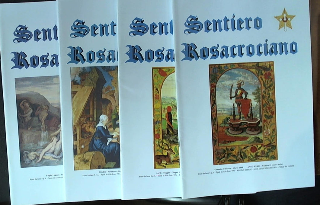 Rivista Sentiero Rosacrociano Annata completa 2008 quattro volumi