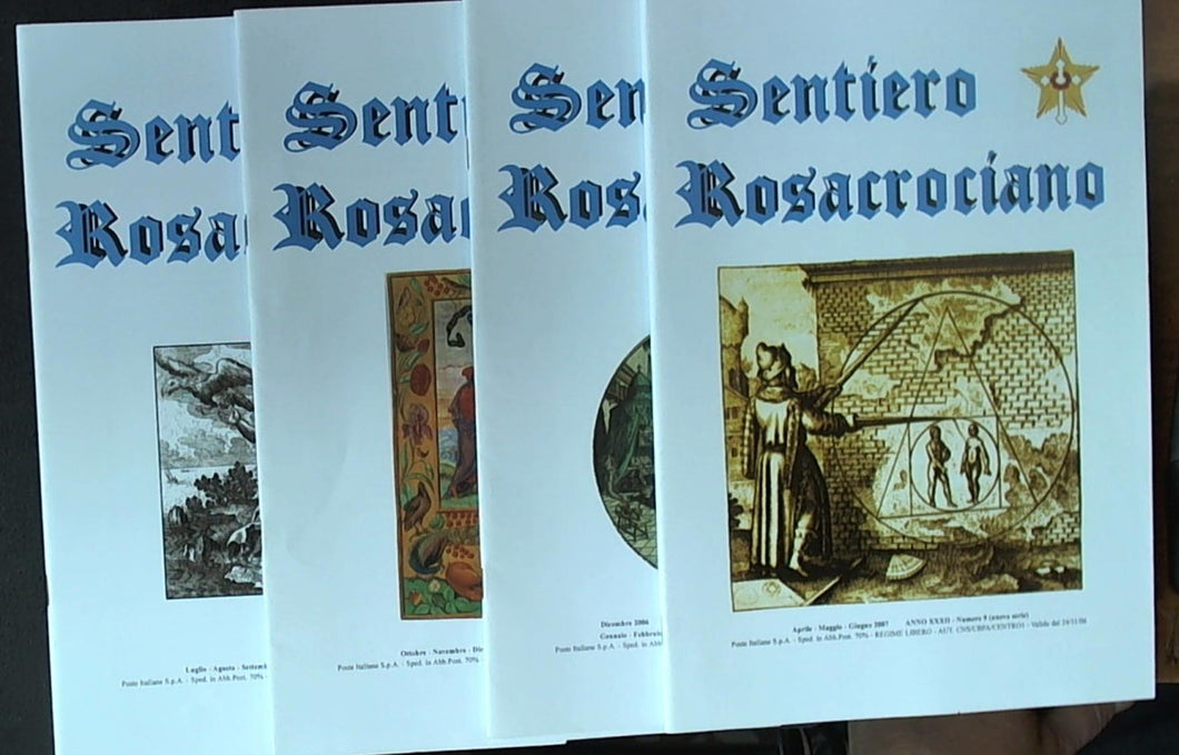Rivista Sentiero Rosacrociano Annata completa 2008 quattro volumi
