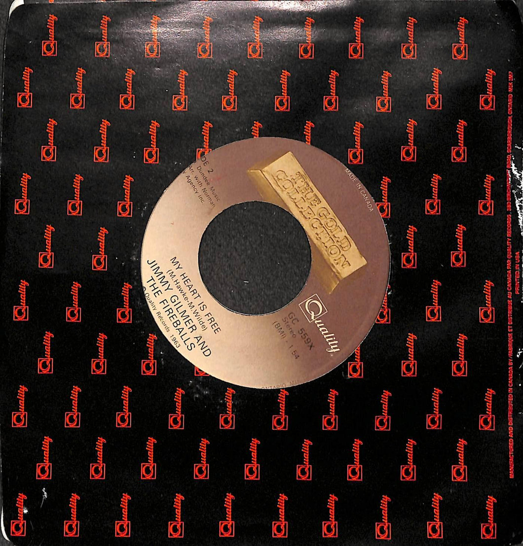 45 giri 7 '' -  Jimmy Gilmer And The Fireballs - Sugar Shack / My Heart Is Free