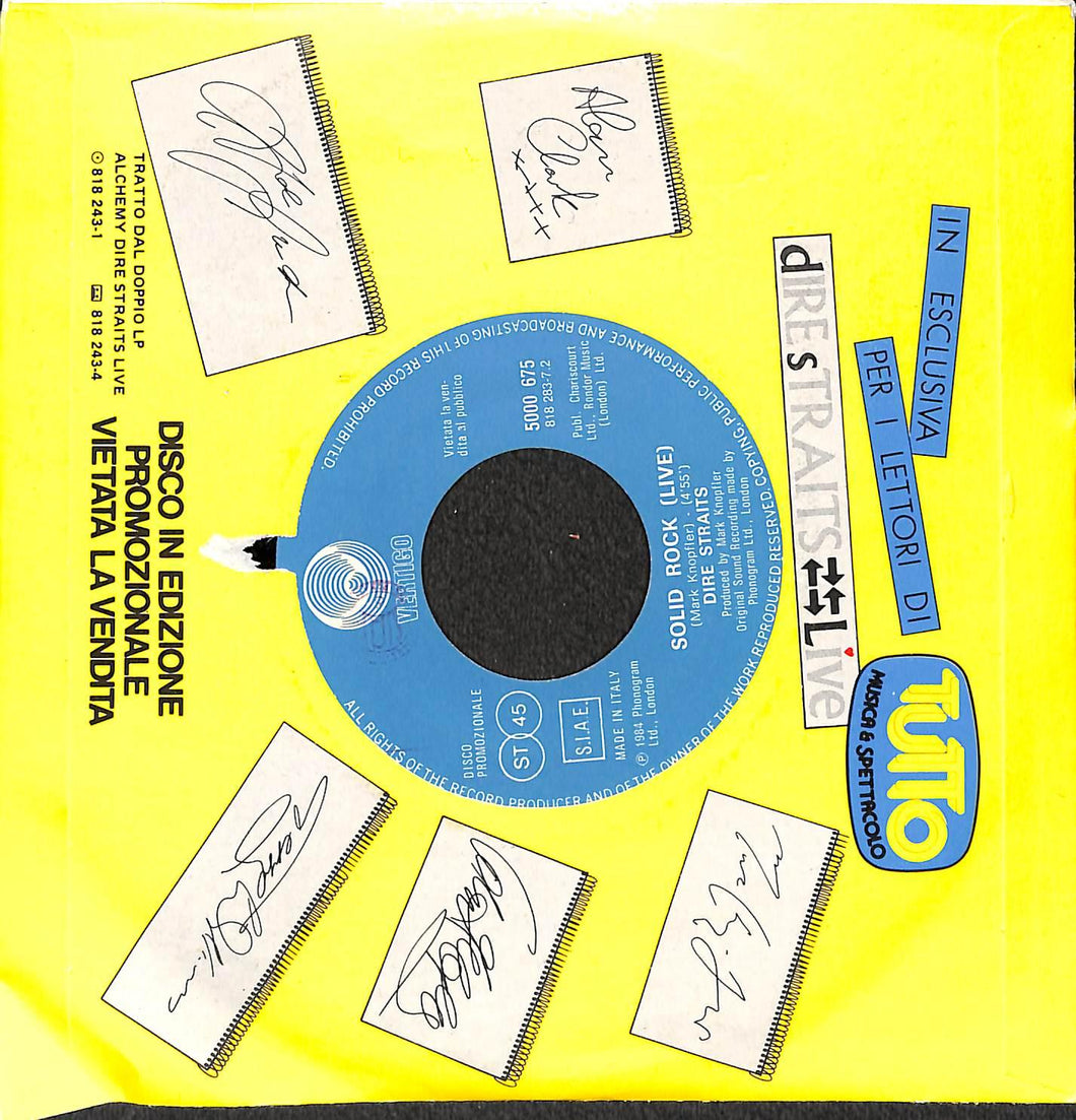 45 giri 7 '' -  Dire Straits - Solid Rock (Live) / Two Young Lovers / Intro: The Carousel Waltz