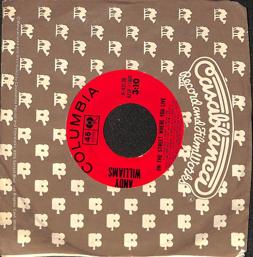 45 giri 7 '' -  Andy Williams - On The Street Where You Live