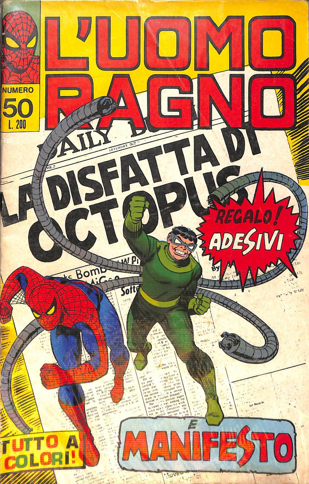 Fumetto - L'uomo Ragno Corno 50 la disfatta di Octopus