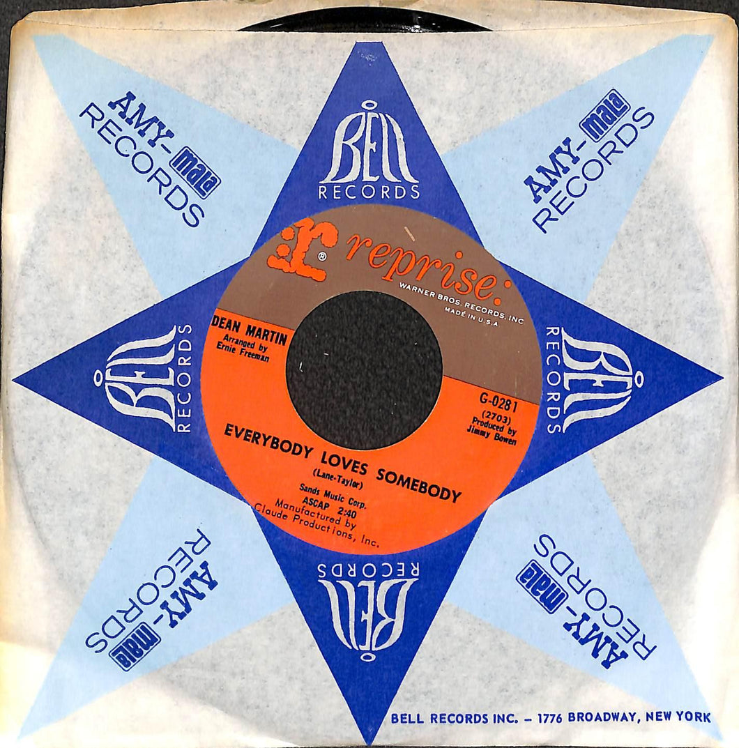 45 giri 7 '' - Dean Martin - Everybody Loves Somebody - 0281