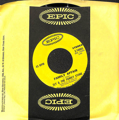 45 giri 7 '' - Sly & The Family Stone - Family Affair / Luv N' Haight Epic - 5-10805
