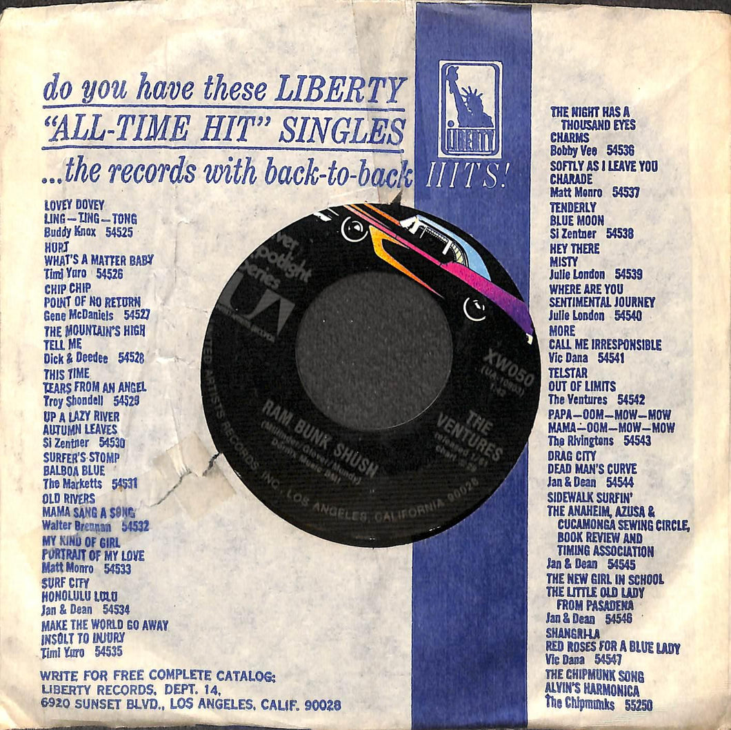 45 giri - 7' - The Ventures - Walk-Don't Run / Ram Bunk Shush
