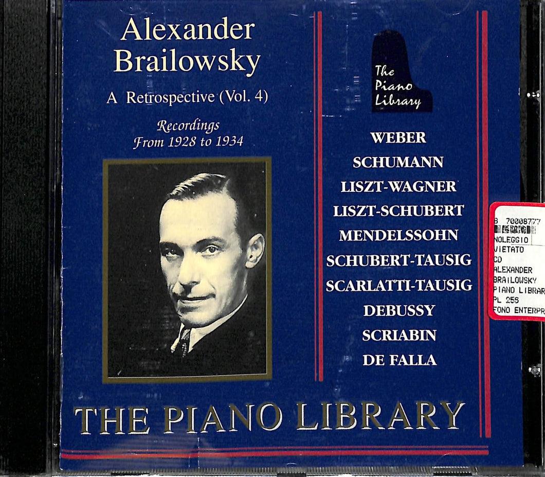Cd - The Piano Library - Alexander Brailowsky Vol. 4