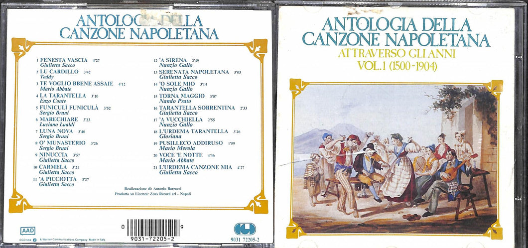 Cd - Antologia Della Canzone Napoletana Vol. 1 (1500 - 1894)