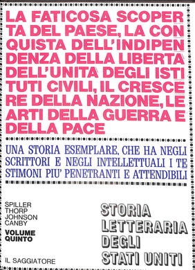 Storia letteraria degli Stati Uniti Vol 5 Il saggiatore, 1963