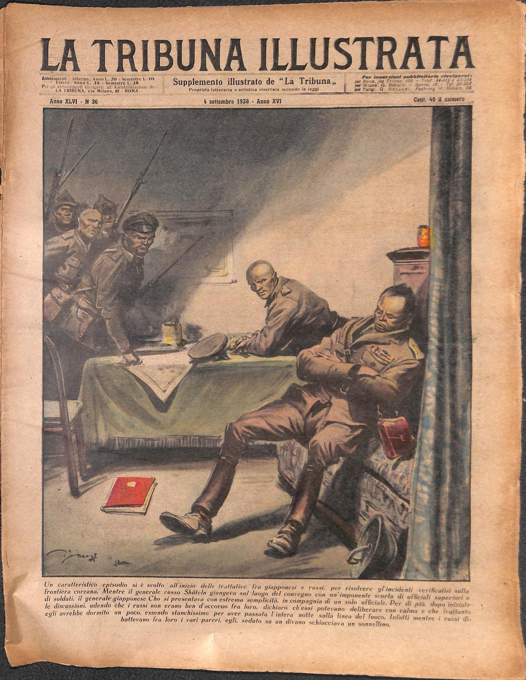 Rivista - La tribuna illustrata numero 36 - settembre 1938
