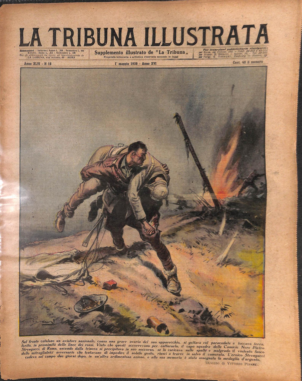 Rivista - La tribuna illustrata numero 18 - 1 Maggio 1938