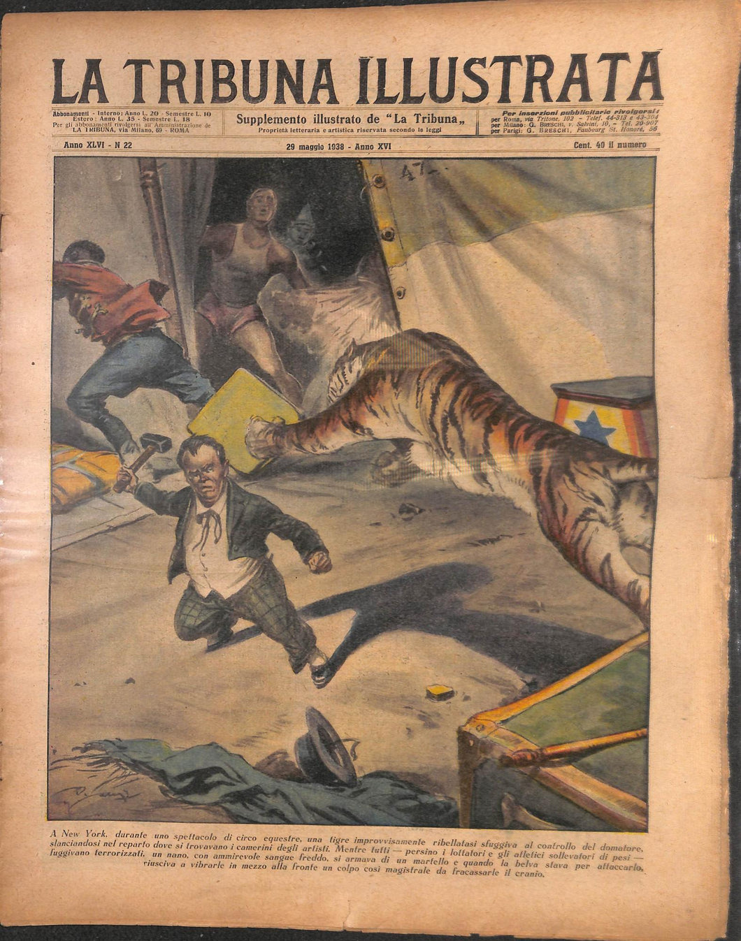 Rivista - La tribuna illustrata numero 22 - Maggio 1938