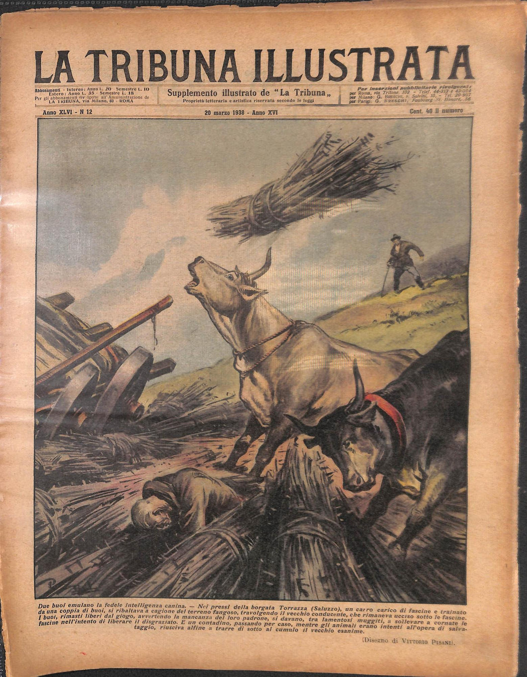 Rivista - La tribuna illustrata numero 12 - marzo 1938