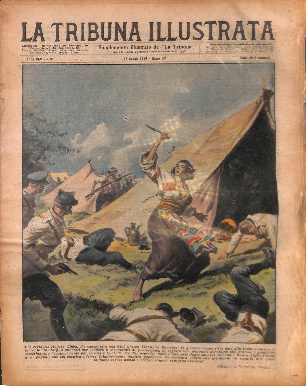 Rivista - La tribuna illustrata numero 33 - agosto 1937