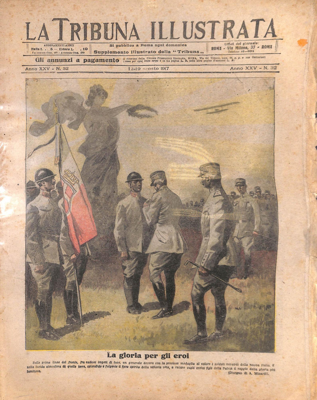 Rivista - La tribuna illustrata numero 32 - agosto 1917