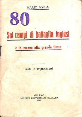Sui campi di battaglia inglesi e in mezzo alla grande flotta : note e impressioni / Mario Borsa