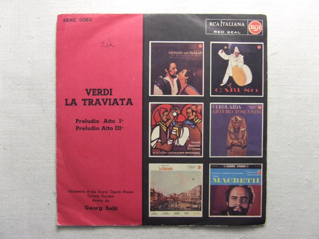 45 giri - 7'' - Giuseppe Verdi - La Traviata - Preludio Atto I / Preludio Atto II