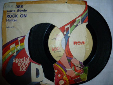 45 giri - 7'' - David Bowie / Hunter - Heroes / Rock On Promo