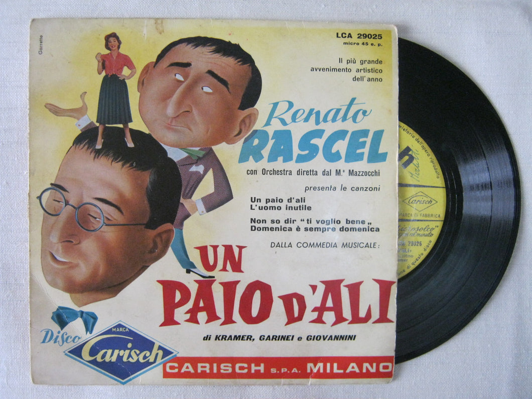 45 giri - 7'' - Renato Rascel- Un Paio D'Ali - Domenica è Sempre Domenica - Ep
