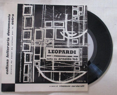 45 giri - 7'' - Arnoldo Foà - Giacomo Leopardi